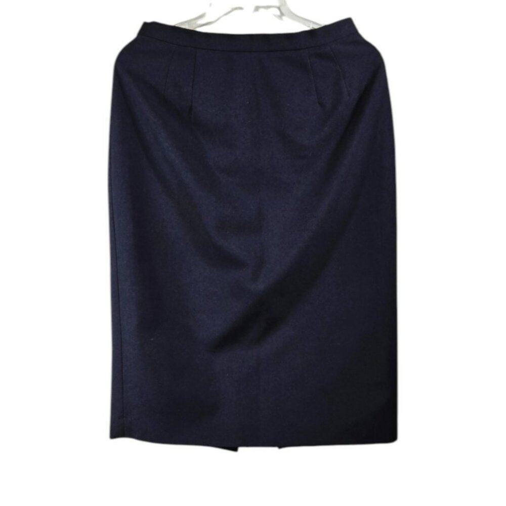 Larry Levin Levin Classics Size 8 Skirt Lined Pencil Skirt Navy Blue